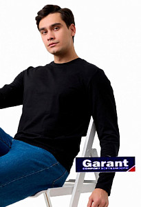 Фуфайка мужская с длинным рукавом черная GARANT